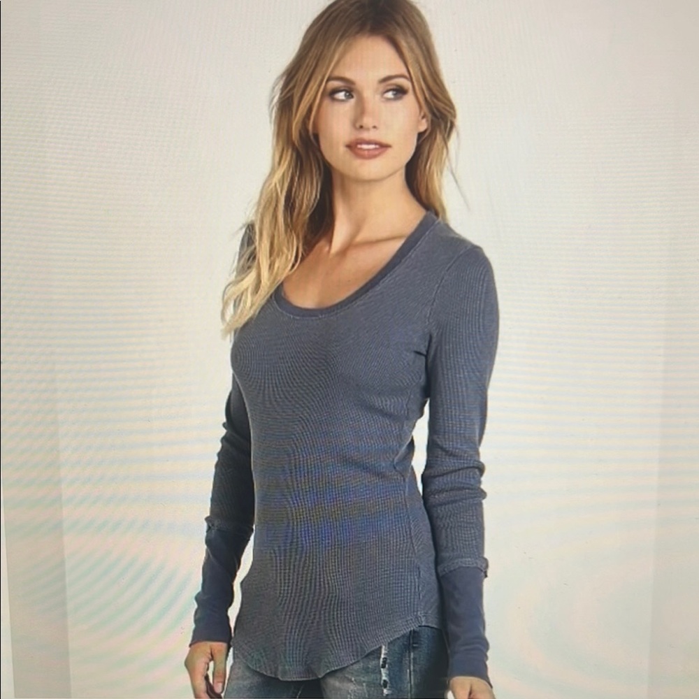 Stylish Gray Long Sleeve Top